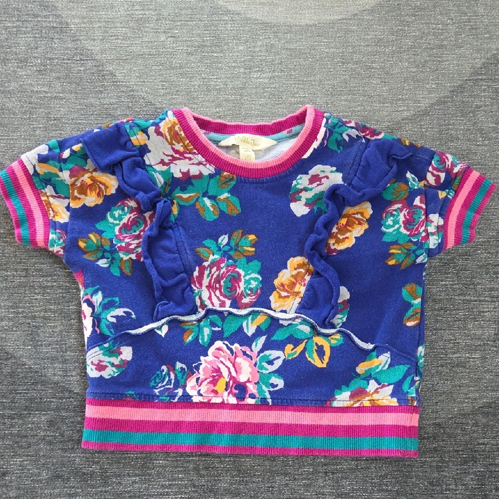 Matilda Jane Passing Notes Short Sleeve Ruffles Floral Size 2